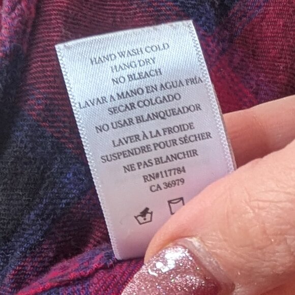 Rails Milo Plaid Flannel in Black and Cherry Violet Size Medium - Picture 7 of 12
